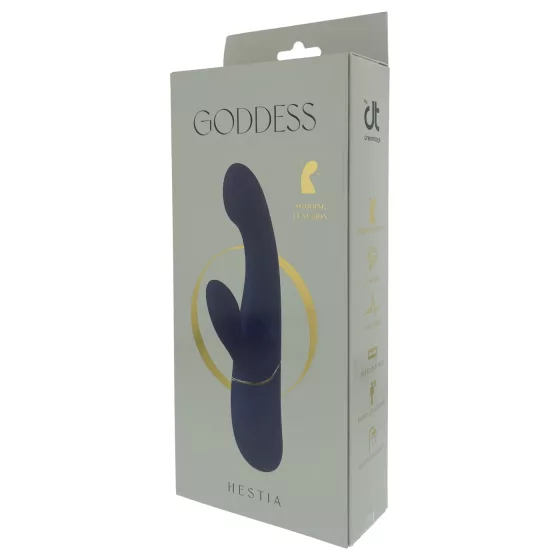 Goddess - kývací párový vibrátor (tmavomodrý)