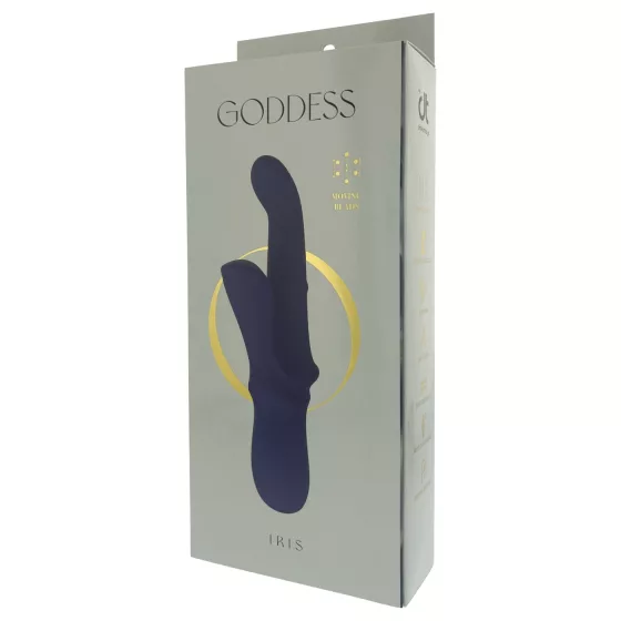 Goddess Iris - perlový vibrátor s páčkou na klitoris (modrý)
