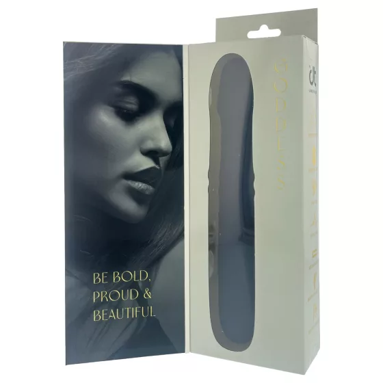Goddess - vibračný rotačný perličkový vibrátor (tmavomodrý)