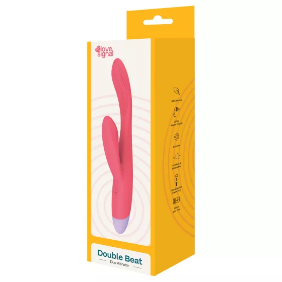 Dreamtoys - vibrátor na bod G s dráždičom klitorisu - červený