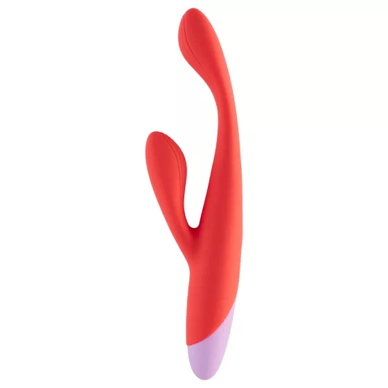 Dreamtoys - vibrátor na bod G s dráždičom klitorisu - červený