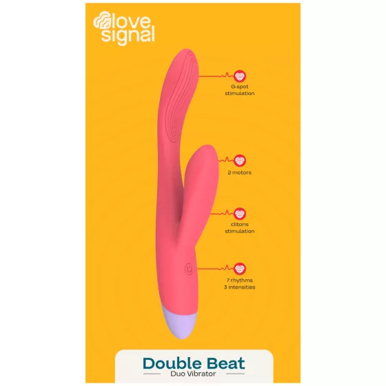 Dreamtoys - vibrátor na bod G s dráždičom klitorisu - červený