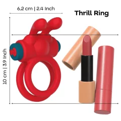   Dreamtoys Love Signal - vibračný erekčný krúžok (červený)