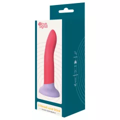   Dreamtoys Love Signal - dvojfarebné silikónové dildo stredné (červené)