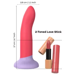   Dreamtoys Love Signal - dvojfarebné silikónové dildo stredné (červené)