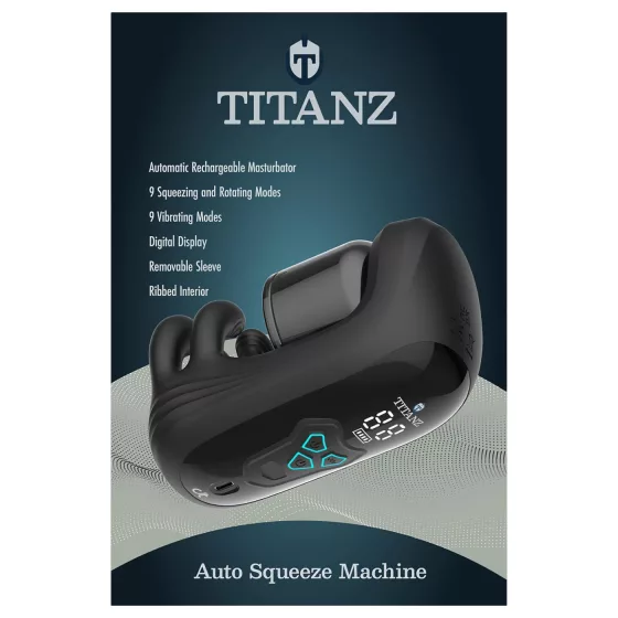 Titanz Auto Squeeze - automatický masturbátor (čierny)