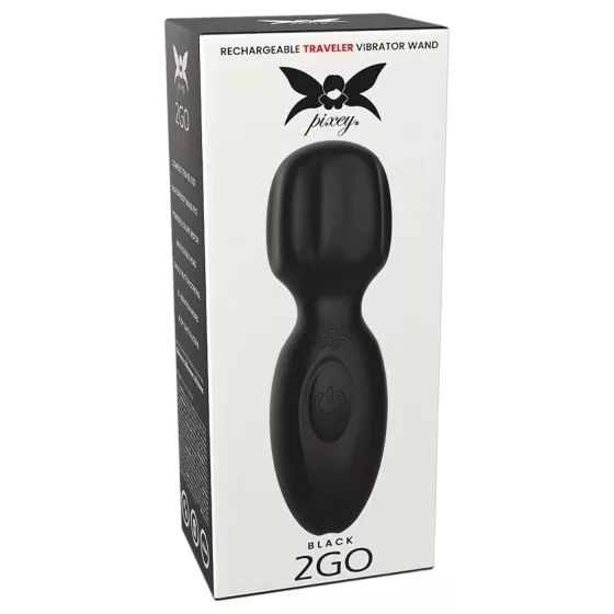 Pixey 2GO - akumulátorový mini masážny vibrátor (čierny)
