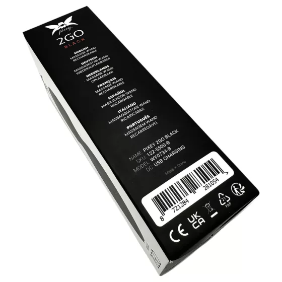 Pixey 2GO - akumulátorový mini masážny vibrátor (čierny)