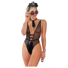   Zôf Police Desire - kostým policajtky s priesvitným body (čierny)