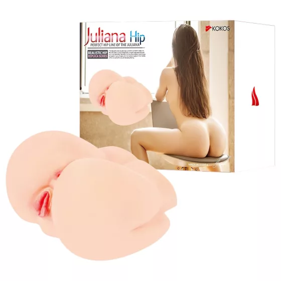 Kokos Juliana - realistický torzo masturbátor (prírodná farba)