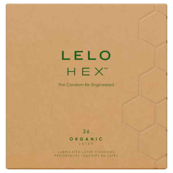 LELO Hex Organic - kondómy na zvýšenie potencie - 36 ks