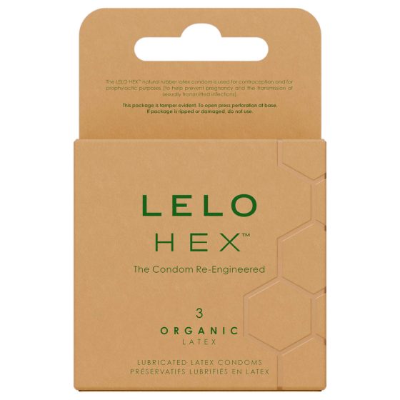 LELO Hex Organic - kondóm na zlepšenie potencie - 3 ks