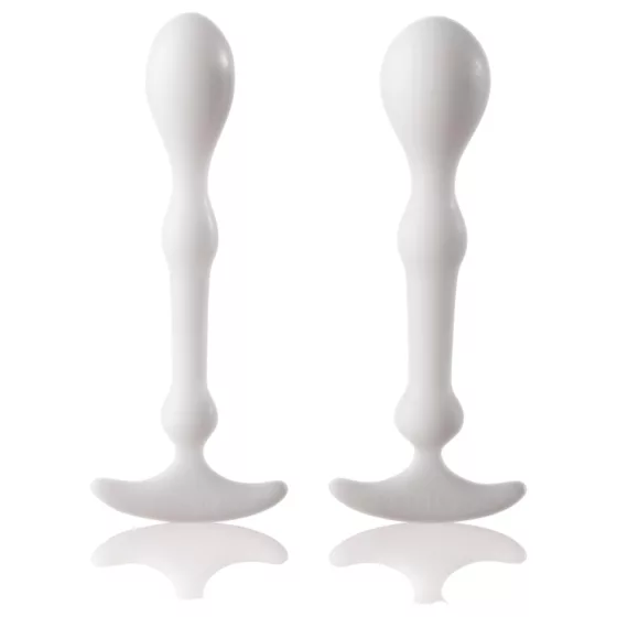 Aneros - análne dildo set - 2 kusy - biele