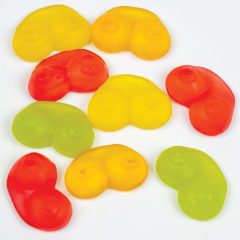   Jelly Boobs - gumené cukríky v tvare pŕs s ovocnou príchuťou (120g)