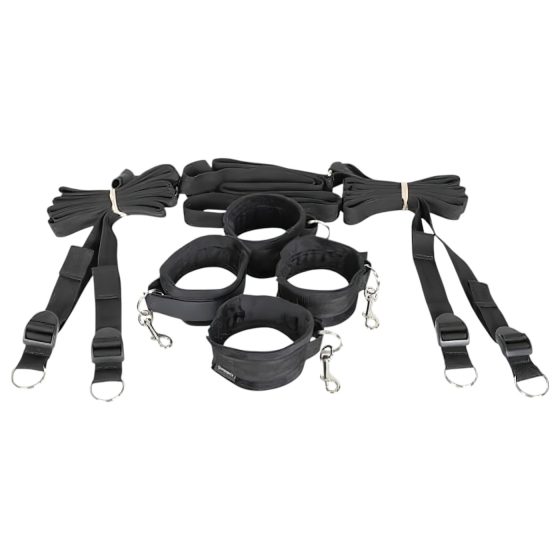Sportsheets - posteľný bondage set (čierny)