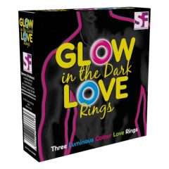   Spencer & Fleetwood Glow in the dark Love Rings - súprava v tme svietiacich krúžkov na penis (3ks)