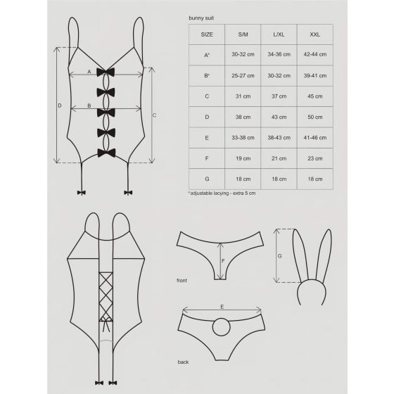 Obsessive - Kostým zajačika (ružový)