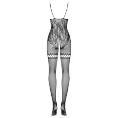   Obsessive F213 - kvetovaný, sieťovaný, čierny overal (S-L)