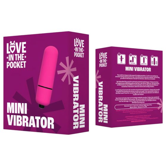 Láska Bullet - vodotesný mini vibrátor (ružový)