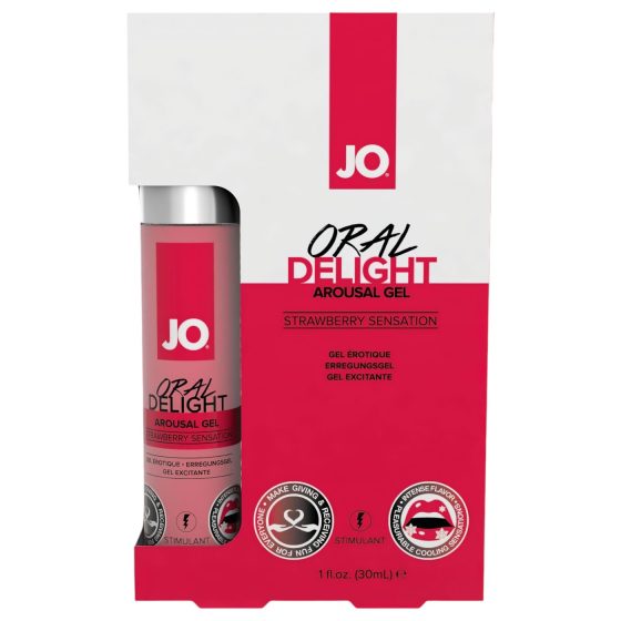 System JO - lubrikant na orálny sex - chladivý, jedlý, jahoda - 30 ml