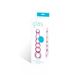   GLAS - klasické sklenené análne dildo s guličkami (ružové)