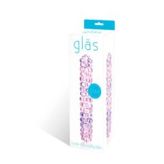 GLAS č. 94 - malé sklenené guľovité dildo (ružové)