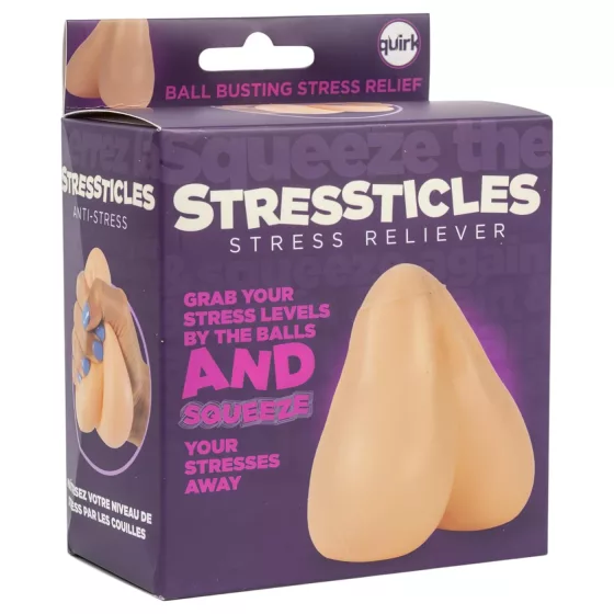 Stressticles - antistresová loptička - semenníky - natur