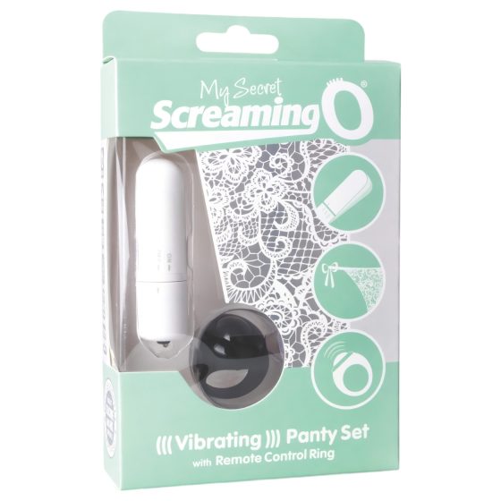 MySecret Screaming Panties - rádiový vibračný nohavičky - biela (S-L)