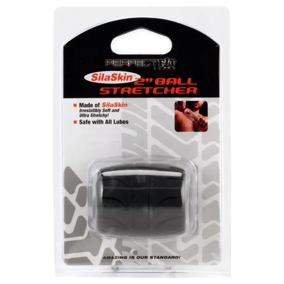 SilaSkin - erekčný krúžok a sťahovač semenníkov - čierny
