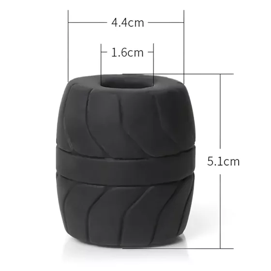 SilaSkin - erekčný krúžok a sťahovač semenníkov - čierny