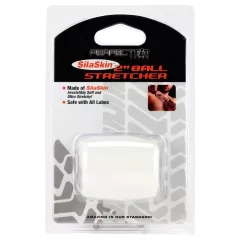   Perfect Fit - SilaSkin erekčný krúžok a ťahač mieška (biely)