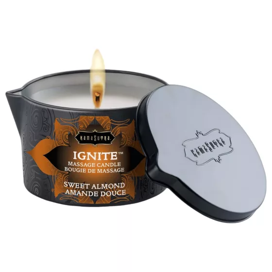 Kama Sutra - masážna sviečka - vegánska, sladká mandľa, 170g