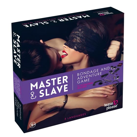 Master & Slave - bondage set (fialovo-čierny)