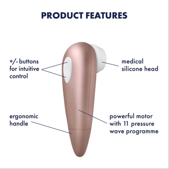 Satisfyer Number One - vodotesný stimulátor klitorisu (hnedý)