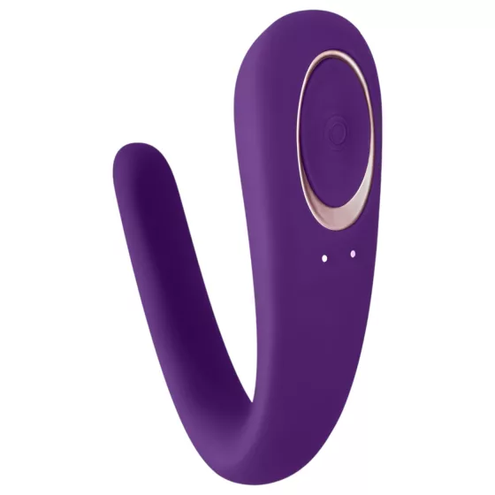 Satisfyer Double Classic - vodotesný, nabíjateľný párový vibrátor (fialová)