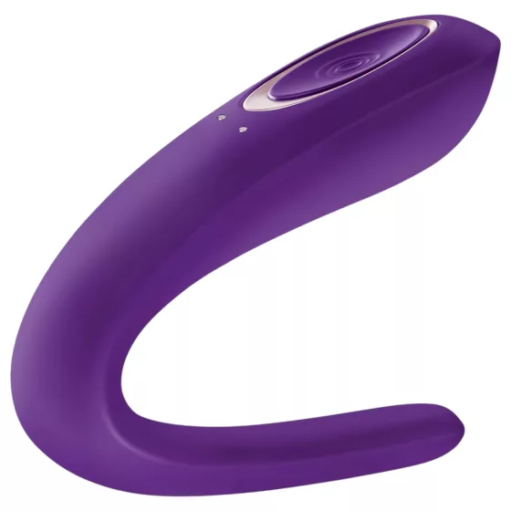 Satisfyer Double Classic - vodotesný, nabíjateľný párový vibrátor (fialová)