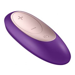   Satisfyer Double Plus Remote - nabíjací, vodotesný párový vibrátor na diaľkové ovládanie (fialový)