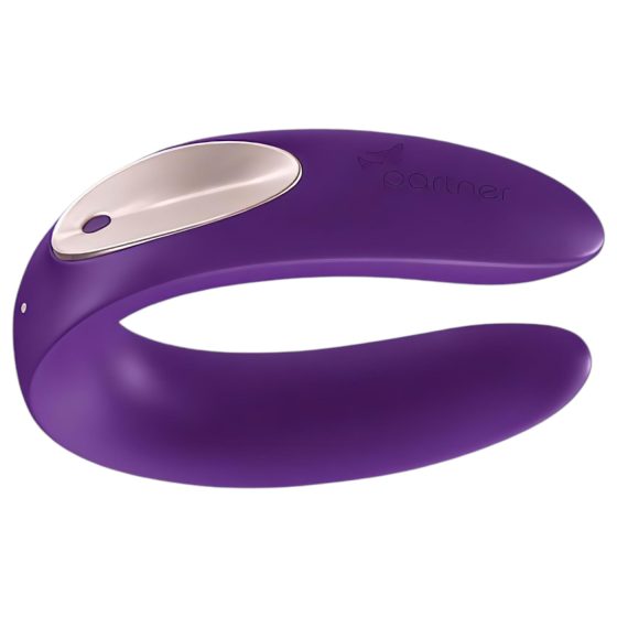 Satisfyer Double Plus Remote - rádiový, nabíjateľný párový vibrátor (fialový)