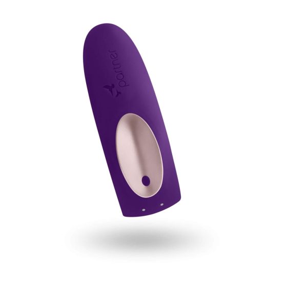 Satisfyer Double Plus Remote - nabíjací, vodotesný párový vibrátor na diaľkové ovládanie (fialový)