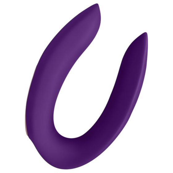 Satisfyer Double Plus Remote - rádiový, nabíjateľný párový vibrátor (fialový)