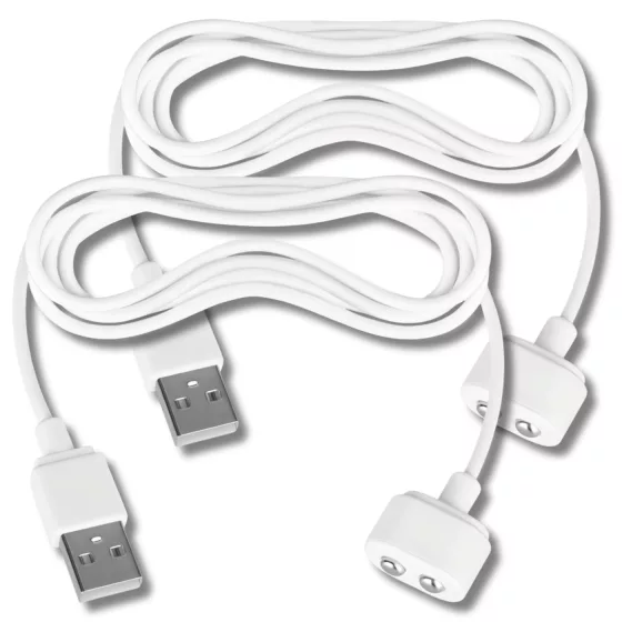 Satisfyer - magnetický USB nabíjací kábel - 2 ks - biely