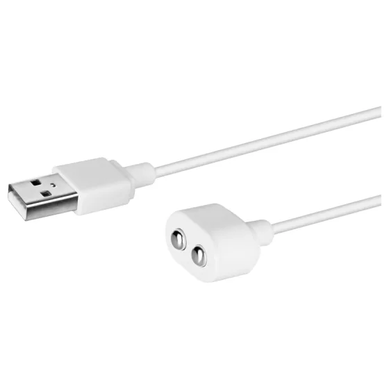 Satisfyer - magnetický USB nabíjací kábel - 2 ks - biely