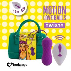   FEELZTOYS Twisty - nabíjacie, vodotesné, rotačné vibračné vajíčko (fialové)