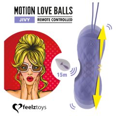   FEELZTOYS Jivy - Rádiové Pulzujúce Vibračné Vajce (fialové)