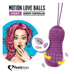   FEELZTOYS Foxy - batériové, rádiové, vodotesné vibračné vajíčko (fialové)