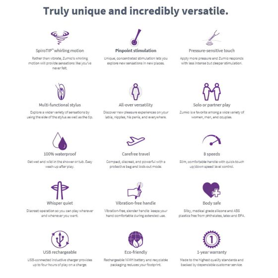 Zumio Soft - vibrátor na klitoris - nabíjateľný - fialový