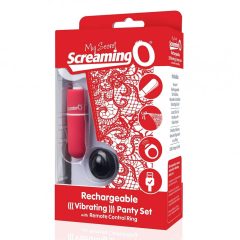   MySecret Screaming Panty - nabíjacie vibračné tangá - červené (S-L)