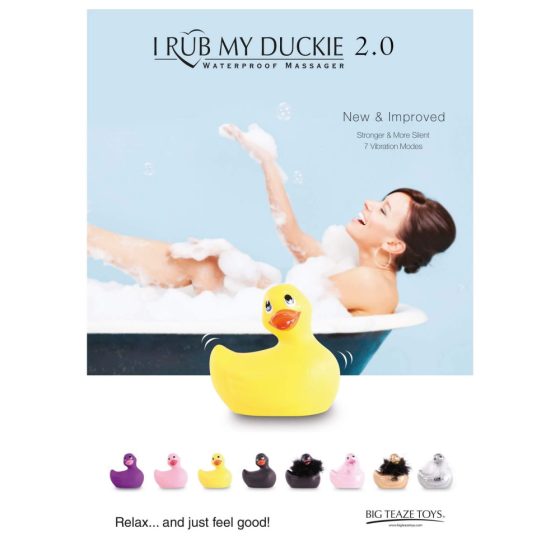 My Duckie Paris 2.0 - vibrátor na klitoris - hravá vodotesná kačička (čierna)