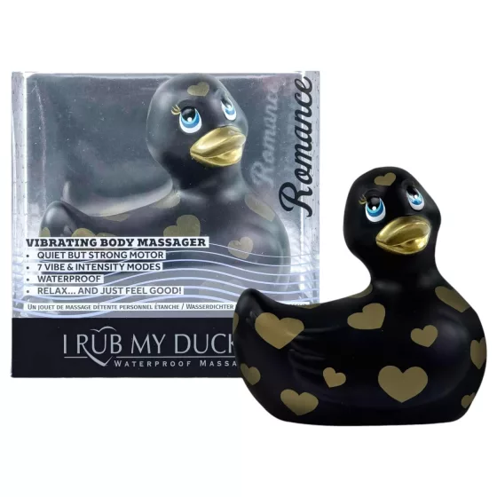 My Duckie Romance 2.0 - vibrátor na klitoris - čierna/zlatá