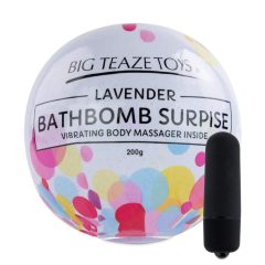   Big Teaze Toys - kúpeľová bomba s minivibrátorom (levanduľa)